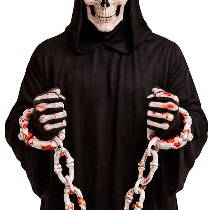 Halloween-Handschellen „Knochen“ 55 cm