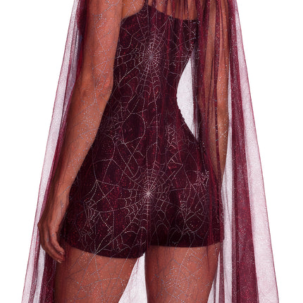 Halloween-Umhang Rot für Damen Shine
