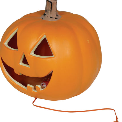 Halloween-Kürbis, lächelnd, mit Licht, 28 cm