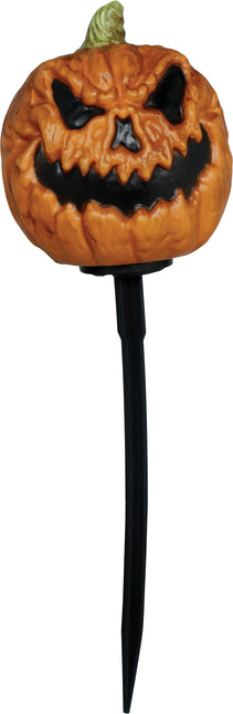 Halloween-Kürbis, orange, mit Licht und Glitzer, 13 cm, 3 Stück