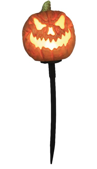 Halloween-Kürbis, orange, mit Licht und Glitzer, 13 cm, 3 Stück