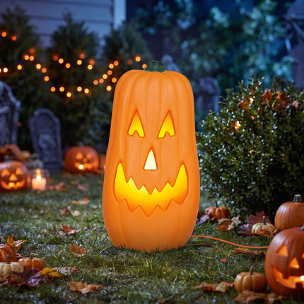 Halloween-Kürbis, orange, Leuchte, 70 cm