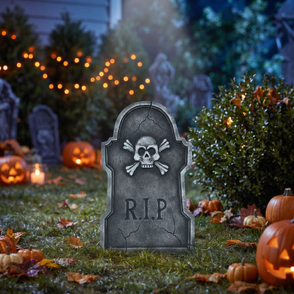 Halloween-Grabstein, grau, Rip, 55 cm