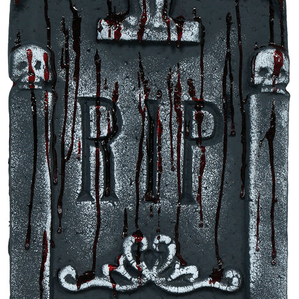 Halloween-Grabstein, grau, zerrissen, blutig, 42 cm