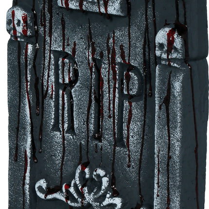 Halloween-Grabstein, grau, zerrissen, blutig, 42 cm