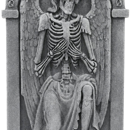 Grauer Grabstein „Skelett“, 90 cm