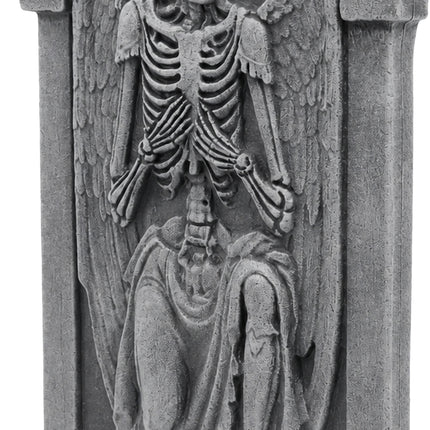 Grauer Grabstein „Skelett“, 90 cm