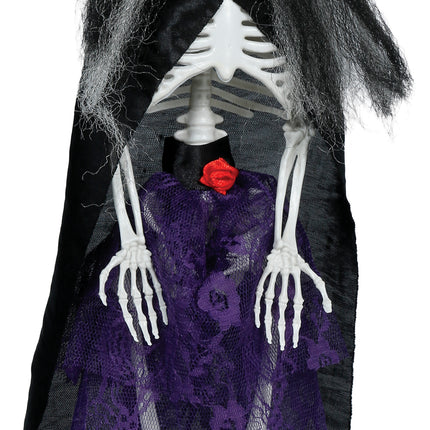Halloween Skelet Heks Jurk 47cm