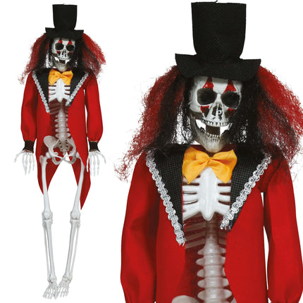 Halloween Skelet Hangend Ringmeester 42cm