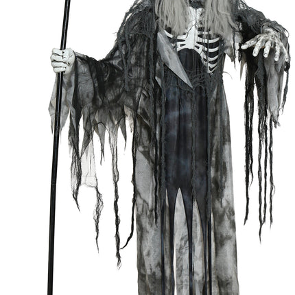 Halloween-Skelett, fliegend, mit Licht, Sound und Bewegung, 2,05 m
