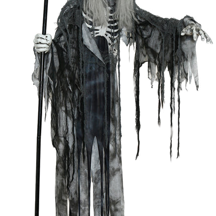 Halloween-Skelett, fliegend, mit Licht, Sound und Bewegung, 2,05 m