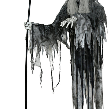 Halloween-Skelett, fliegend, mit Licht, Sound und Bewegung, 2,05 m