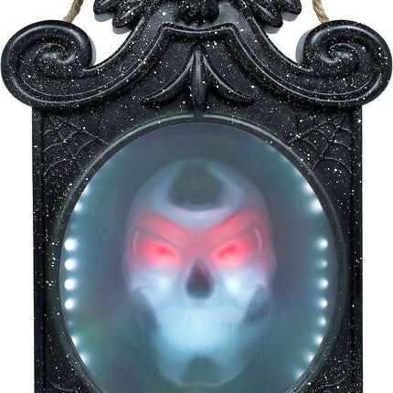 Halloween-Spiegel mit Bild, Licht und Bewegung, 45 cm