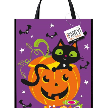 CAT & PMPKIN TOTE BAG 12X15