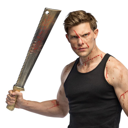 Halloween Nep Machete Bloederig 68cm