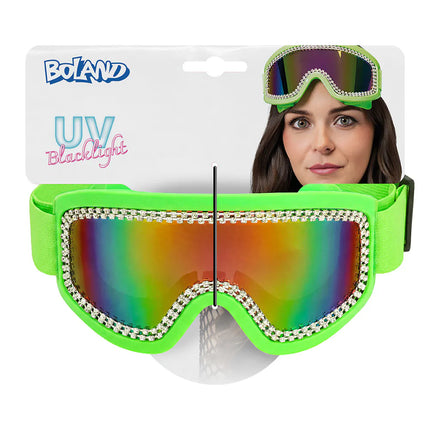 Party-Skibrille „Rave“ neongrün UV