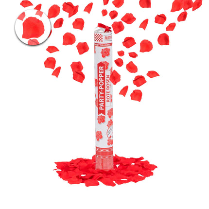 Rote Rosen-Konfettikanone 40 cm
