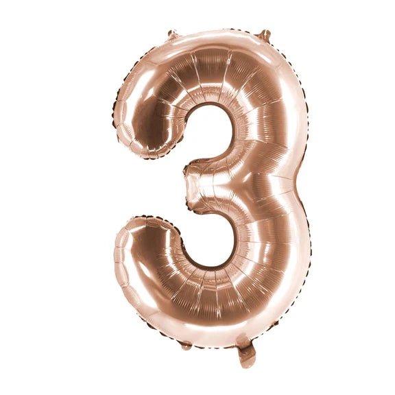 3 Jaar Cijfer Ballon Rose Goud Leeg 1m van VDV Benefit koop je bij Partywinkel