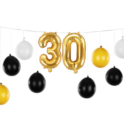30 Jaar Ballonnenslinger 2,6m van Partydeco koop je bij Partywinkel