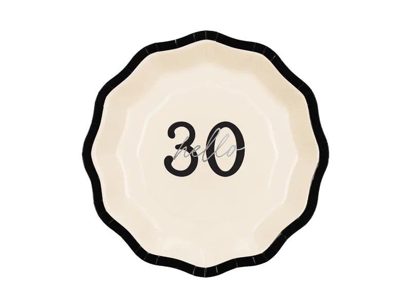 30 Jaar Borden 18cm 6st van Partydeco koop je bij Partywinkel