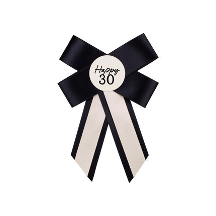 30 Jaar Button Strik 17cm van Partydeco koop je bij Partywinkel