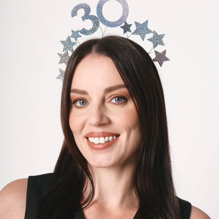 30 Jaar Haarband Zilver van Partydeco koop je bij Partywinkel