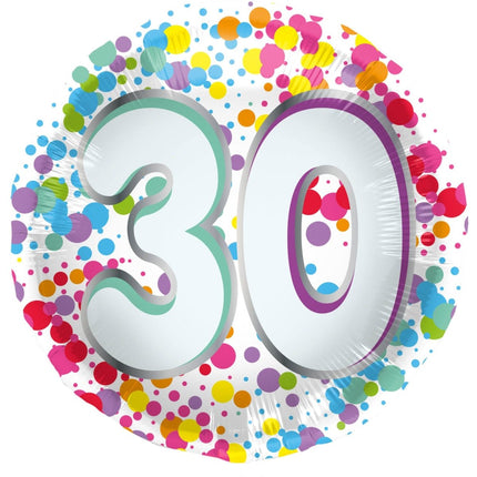 30 Jaar Helium Ballon Leeg 45cm van Folat koop je bij Partywinkel