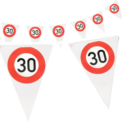 30 Jaar Slinger Verkeersbord 4m van VDV Benefit koop je bij Partywinkel