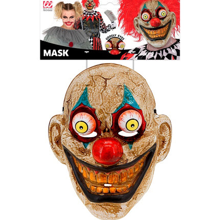MASKE MIT WACKELIGEN AUGEN CLOWN