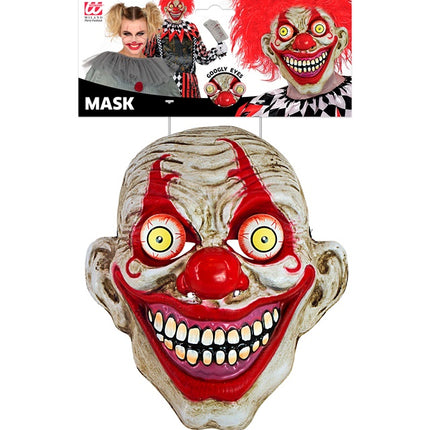 MASKE MIT WACKELIGEN AUGEN HORROR-CLOWN