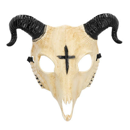 Halloween Masker Zwart Wit Ram