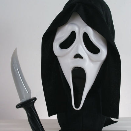 Ghostface Maske mit Messer