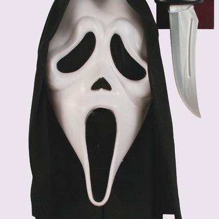 Ghostface Maske mit Messer