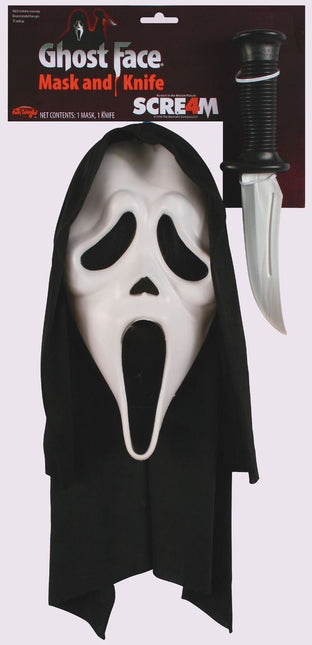 Ghostface Maske mit Messer