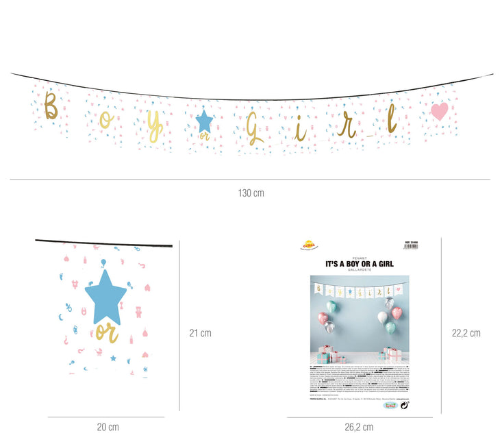 Gender Reveal Girlande 2,2m