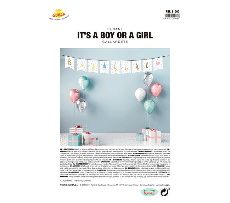 Gender Reveal Girlande 2,2m