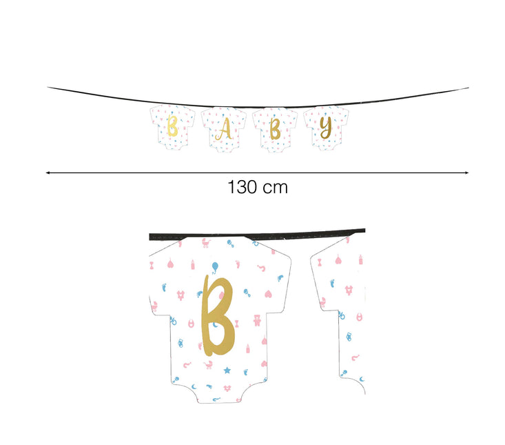 Gender Reveal Girlande Baby 1,3m