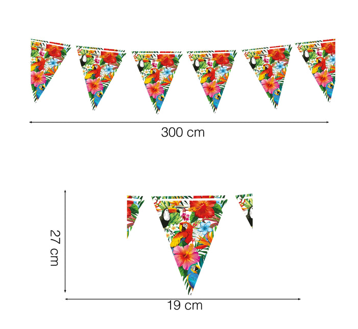 Hawaii Girlande Papier 3m