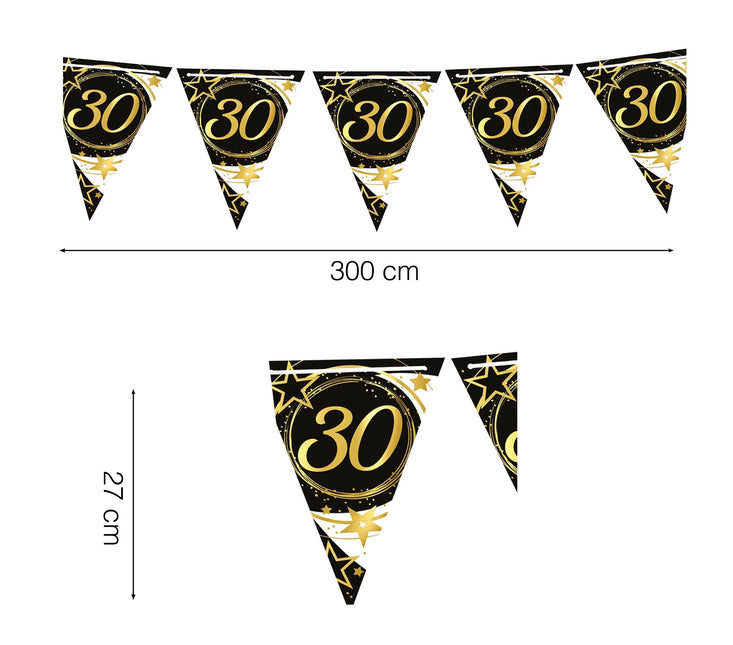 Girlande 30 Jahre Papier 3m