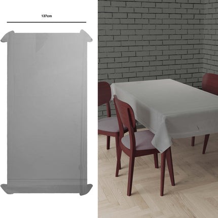 Silberne Tischdecke Metallic 2.74m