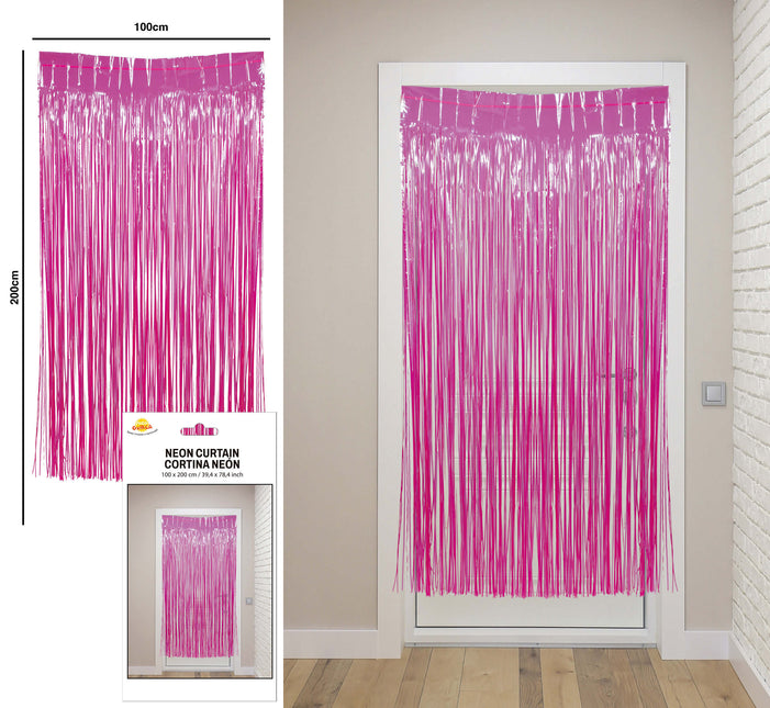 Fuchsia Türvorhang 2m