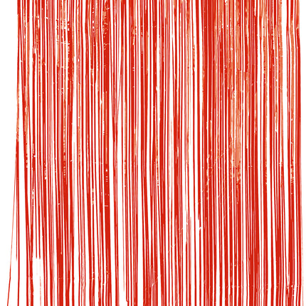 Rood Deurgordijn Plastic 2m