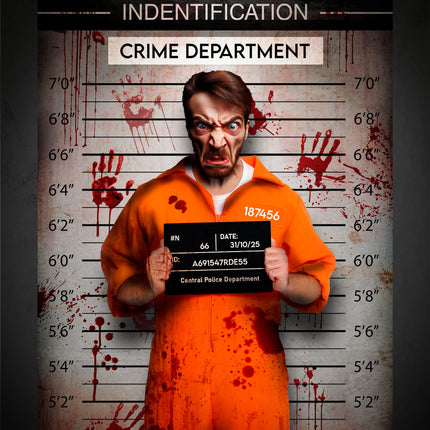 Halloween Wanddekoration Serienmörder 2m
