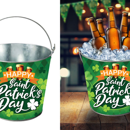 Metall Eimer st. patrick 19x23 cm