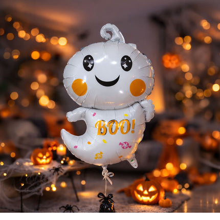 Halloween-Heliumballon, weißes Gespenst, leer, 75 cm