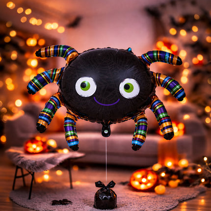 Halloween-Heliumballon „Spinne“, leer, 75 cm