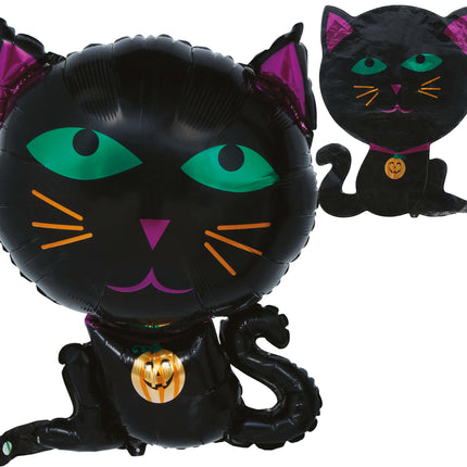 Halloween-Heliumballon „Katze“, leer, 60 cm