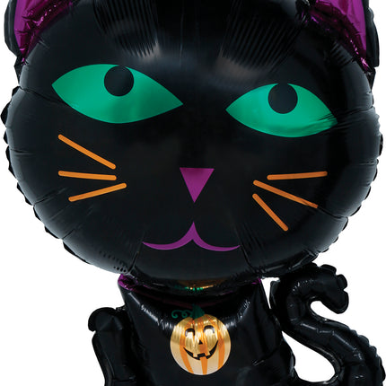 Halloween-Heliumballon „Katze“, leer, 60 cm