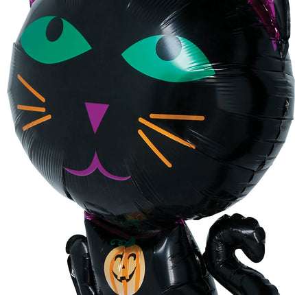 Halloween-Heliumballon „Katze“, leer, 60 cm