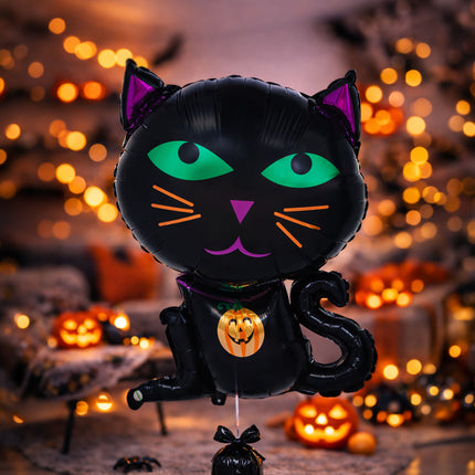 Halloween-Heliumballon „Katze“, leer, 60 cm
